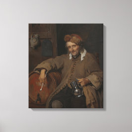Der alte Drinker (von Gabriel Metsu) Leinwanddruck