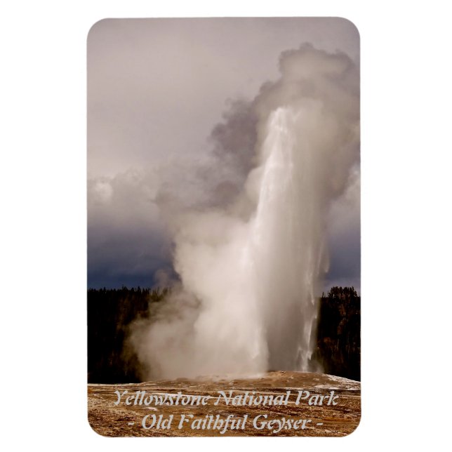 DER ALTE GÜNSTIGE GEYSER IM YELLOWSTONE PARK MAGNET (Vertikal)