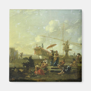Der alte Hafen von Genua Magnet