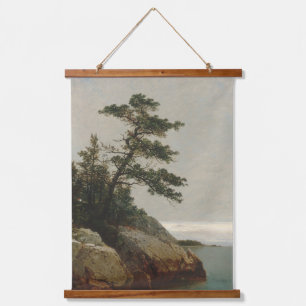 Der alte Kiefernwald, Darien, Connecticut Kenset Wandteppich Mit Holzrahmen