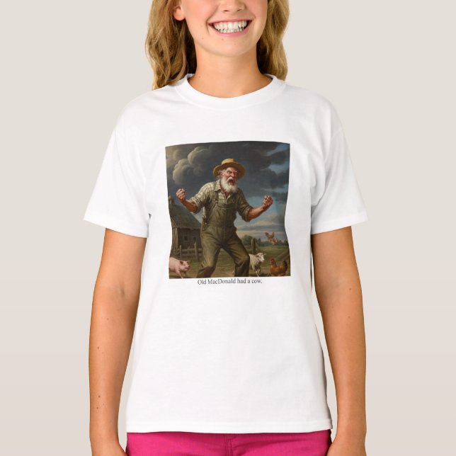 Der alte MacDonald hatte eine Kuh. T-Shirt (Vorderseite)