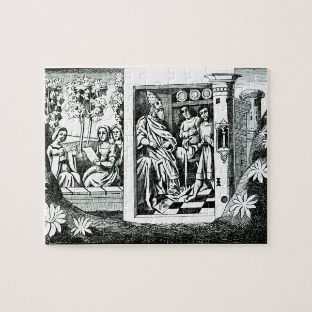Der alte Mann des Berges, der Aufträge zu seinem f (Horizontal)