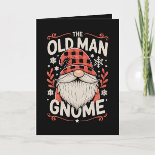Der alte Mann Gnom passend zur Familie Weihnachten Karte