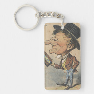 Der alte Mann wurde um Ephemera herum Schlüsselanh Schlüsselanhänger