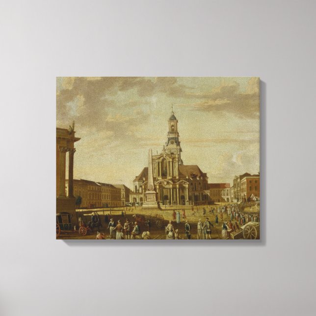 Der Alte Markt mit der St. Kirche. Leinwanddruck (Vorderseite)