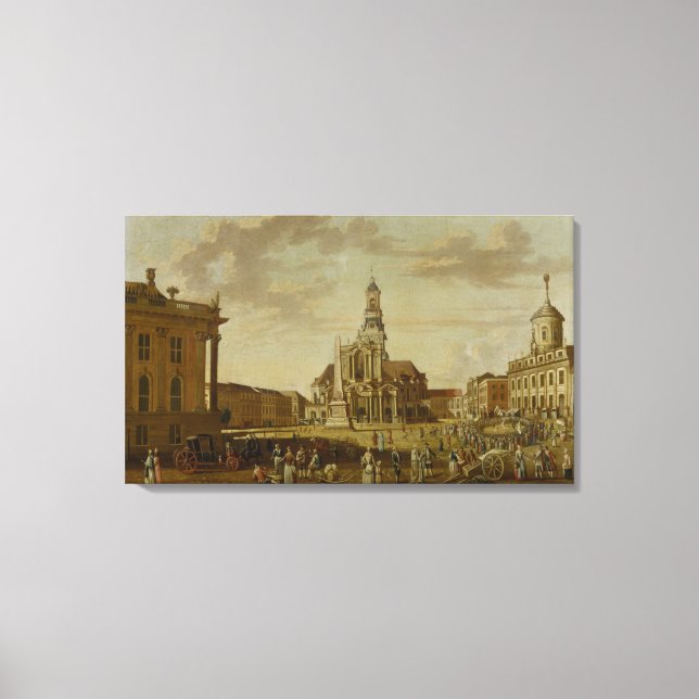 Der Alte Markt mit der St. Kirche. Leinwanddruck (Vorderseite)
