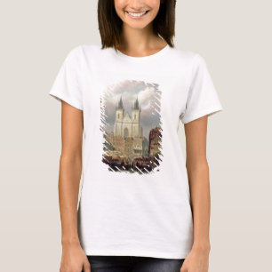 Der alte Marktplatz in Prag, 1881 (Öl auf Canva T-Shirt