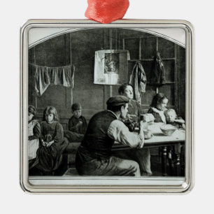 Der alte Raum in Slumland Ornament Aus Metall