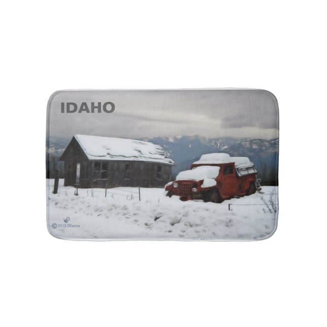 Der alte rote LKW Badematte (Vorderseite)