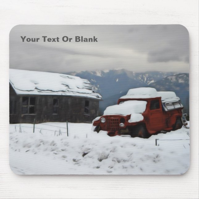 Der alte rote LKW Mousepad (Vorne)