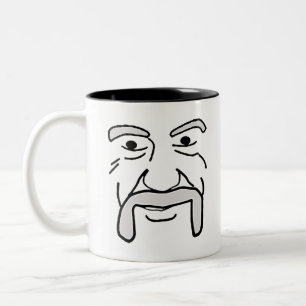 Der alte Schnurrbart Zweifarbige Tasse