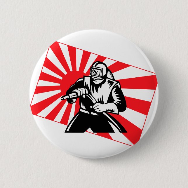 Der alte Tokyo-Sandstrahler Button (Vorderseite)