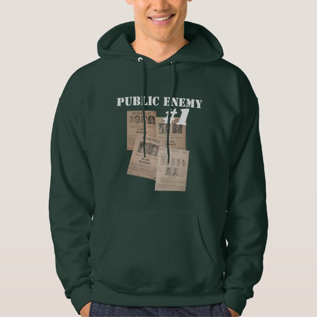 der am meisten gewollt öffentliche Feind Nummer 1  Hoodie (Vorderseite)