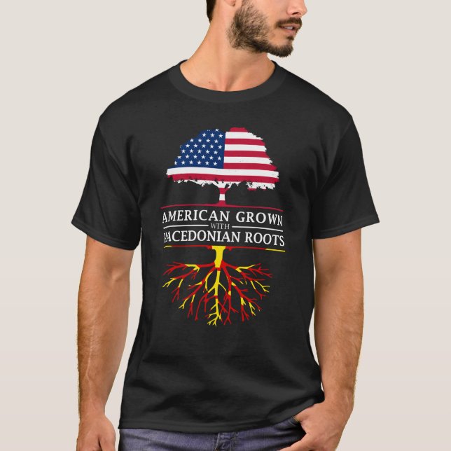 Der Amerikaner, der mit Macedonian gewachsen wird, T-Shirt (Vorderseite)