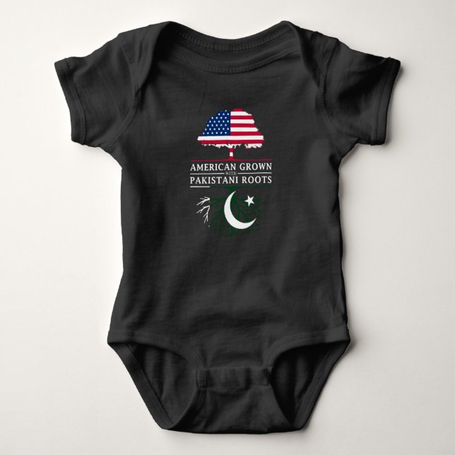 Der Amerikaner, der mit Pakistaner gewachsen wird, Baby Strampler (Vorderseite)