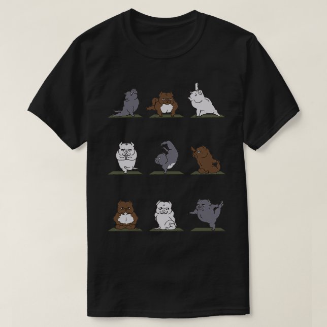 Der amerikanische Bully-Yoga T-Shirt (Design vorne)