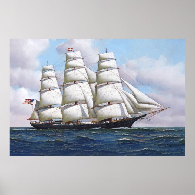 Der amerikanische Clipper, der die Wolke auf Volls Poster (Vorne)