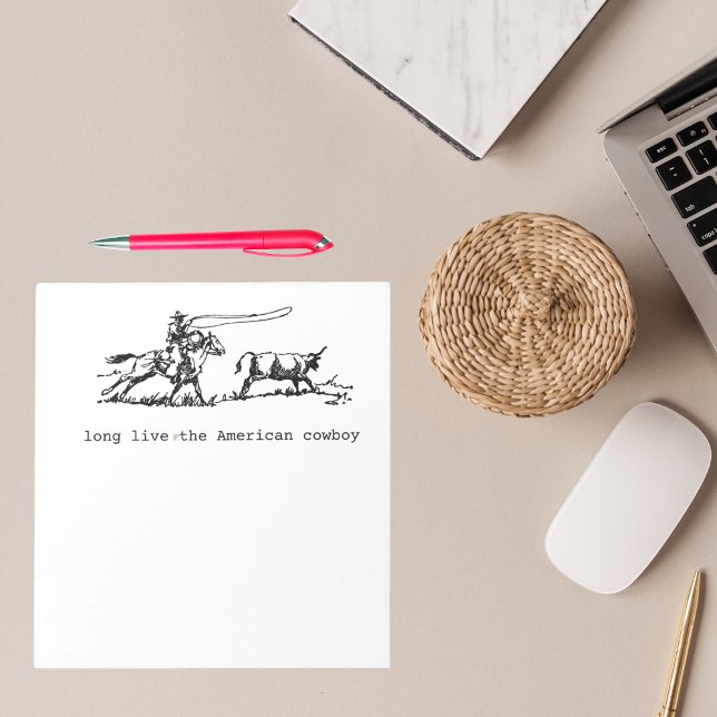 Der amerikanische Cowboy Notepad Notizblock (Von Creator hochgeladen)