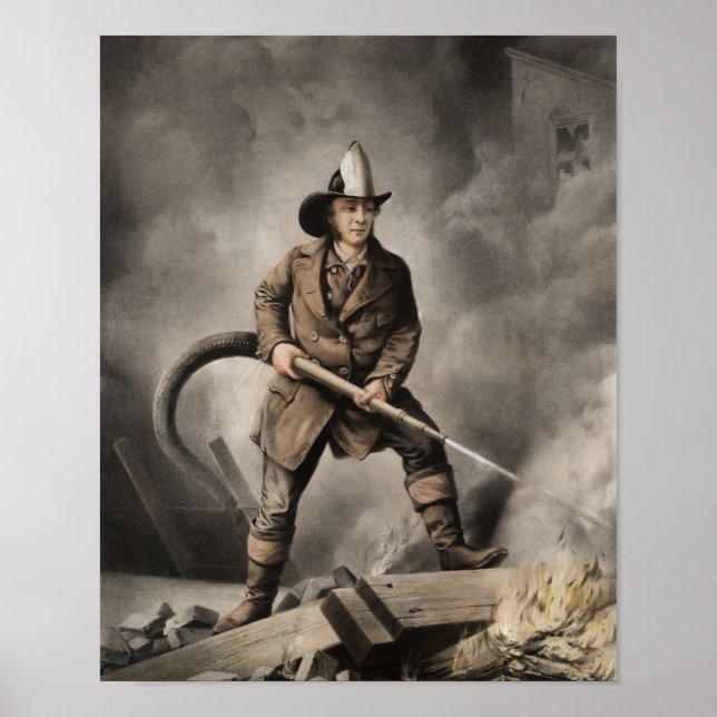 Der amerikanische Feuerwehrmann - Gegen den Feind  Poster (Vorne)