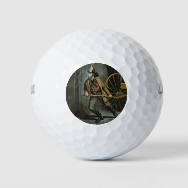 Der amerikanische Feuerwehrmann: Immer bereit Golfball (Vorderseite)