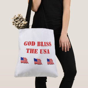 Der amerikanische Flaggengott segne die USA Tasche