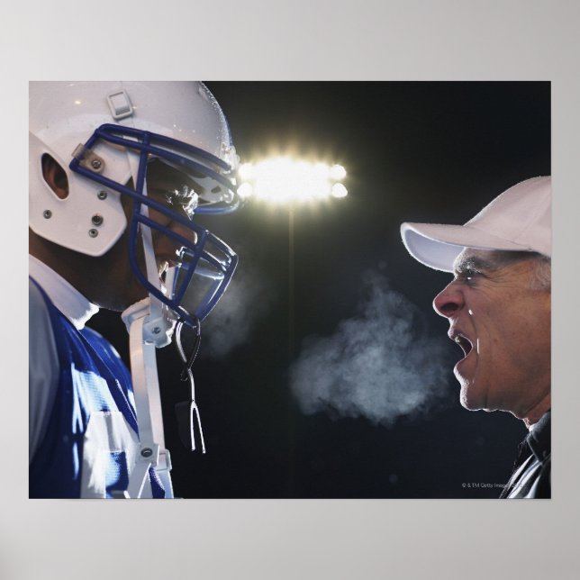 der amerikanische Fußballspieler und Schiedsrichte Poster (Vorne)