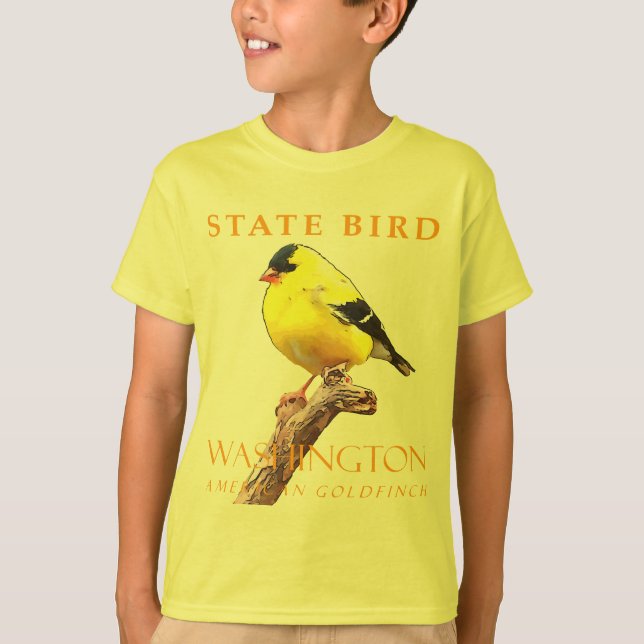Der amerikanische Goldfinch in Washington Territor T-Shirt (Vorderseite)