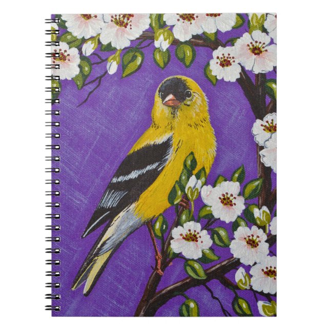 Der amerikanische Goldfinch Notizblock (Vorderseite)