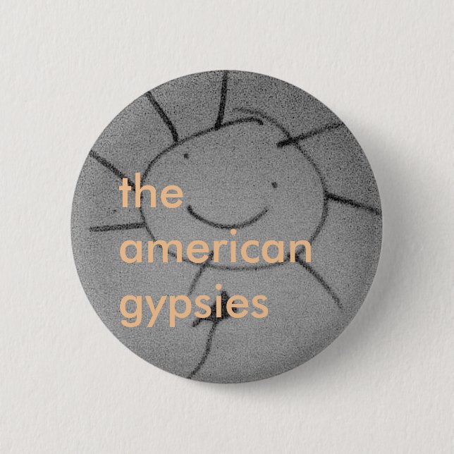 Der amerikanische Sinti und Roma-Knopf Button (Vorderseite)