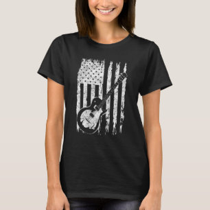 Der amerikanische Stolz 4. Juli Gitarrist im US-Fl T-Shirt