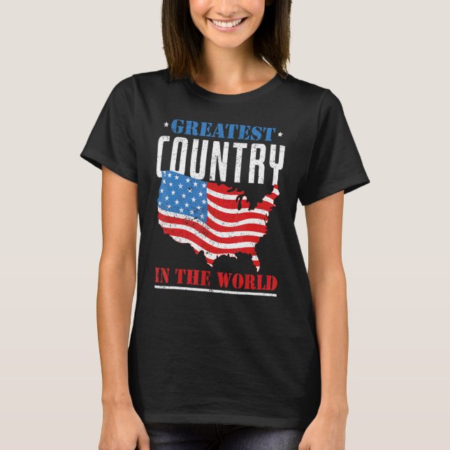 Der amerikanische Stolz der Freiheit - Die Fahne d T-Shirt (Vorderseite)