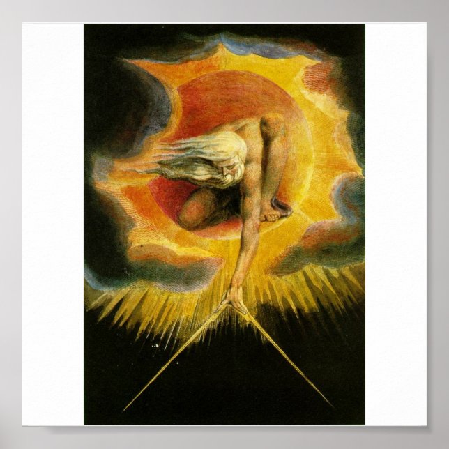 Der Ancient of Days von William Blake Poster (Vorne)