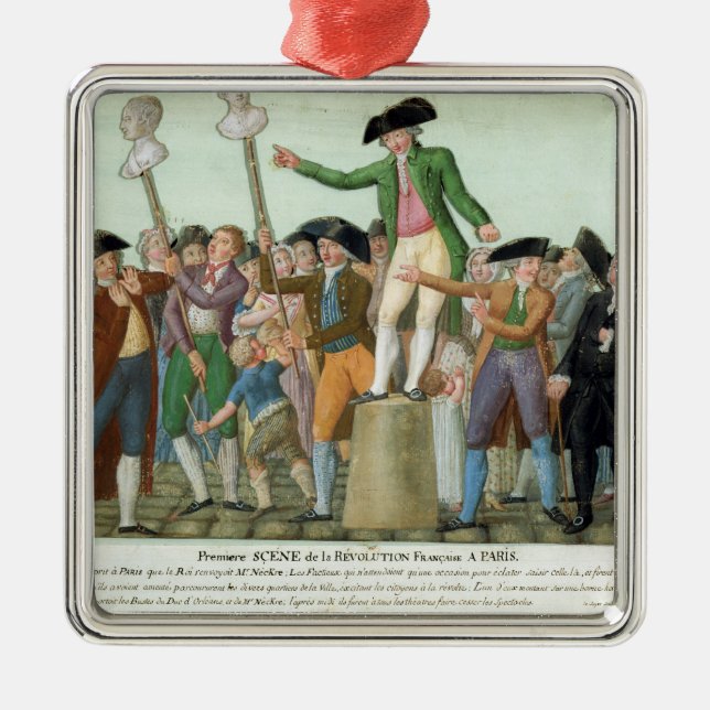 Der Anfang der Französischen Revolution Ornament Aus Metall (Vorne)