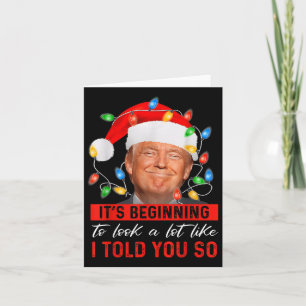 Der Anfang des Jahres, wie lustige Trump-Weihnacht Karte