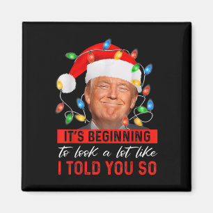 Der Anfang des Jahres, wie lustige Trump-Weihnacht Magnet