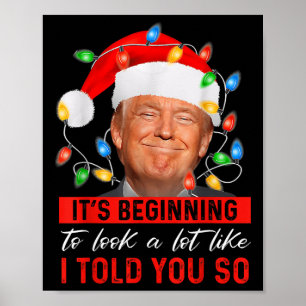 Der Anfang des Jahres, wie lustige Trump-Weihnacht Poster