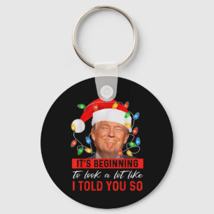 Der Anfang des Jahres, wie lustige Trump-Weihnacht Schlüsselanhänger