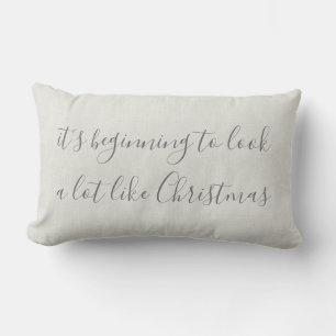 Der Anfang sieht sehr nach Weihnachten aus Lendenkissen