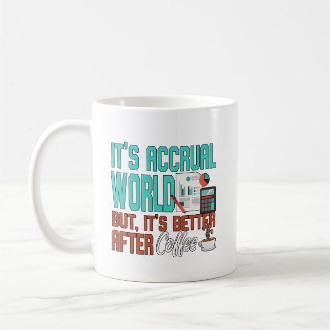 Der angehäufte Weltbuchhalter Kaffeetasse (Links)