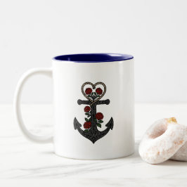 Der Anker der Generationen Zweifarbige Tasse