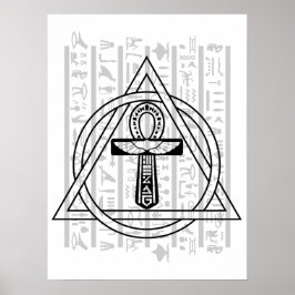 Der Ankh - ägyptische Hieroglyphen Poster