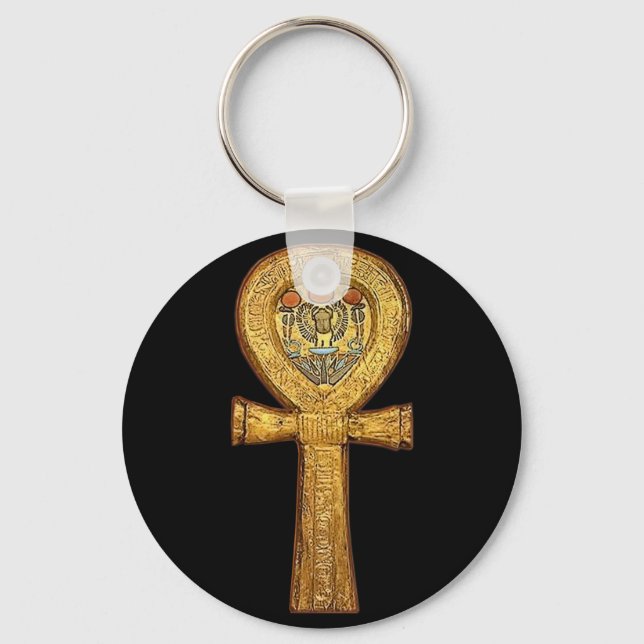 Der Ankh... Altes ägyptisches Symbol des Lebens Schlüsselanhänger (Vorderseite)