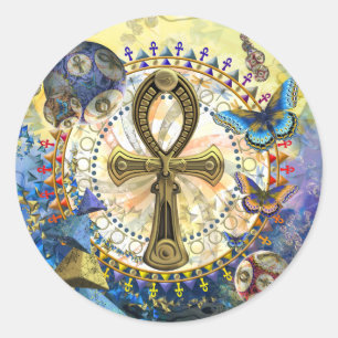 Der Ankh Runder Aufkleber