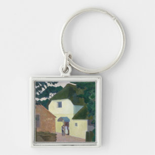 Der Anrufer an der Mühle (Öl auf Leinwand) Schlüsselanhänger