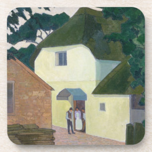Der Anrufer an der Mühle (Öl auf Leinwand) Untersetzer