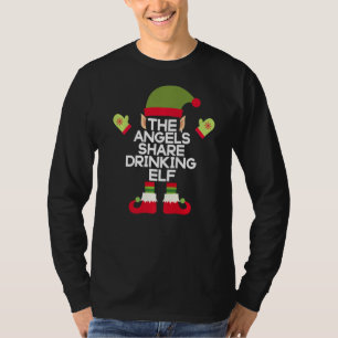 Der Anteil des Engels trinkt Santa Funny Bourbon C T-Shirt