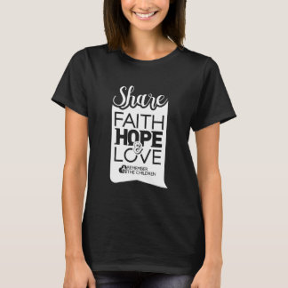 Der Anteil-T-Shirt der Frauen (Schwarzes) T-Shirt