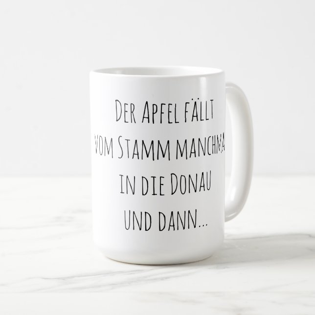 Der Apfel / Deutsche Tasse (VorderseiteRechts)