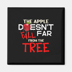 Der Apfel fällt nicht weit vom Baumapfel-Bild Magnet