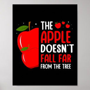 Der Apfel fällt nicht weit vom Baumapfel-Bild Poster